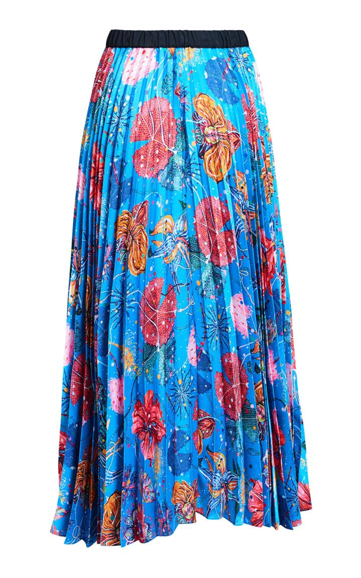 Romance Was Born Pleated Midi Skirt