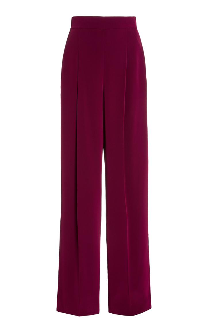 Moda Operandi Unttld Belmont Pleated Crepe Wide-leg Trousers