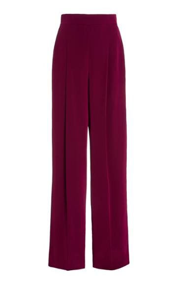 Moda Operandi Unttld Belmont Pleated Crepe Wide-leg Trousers