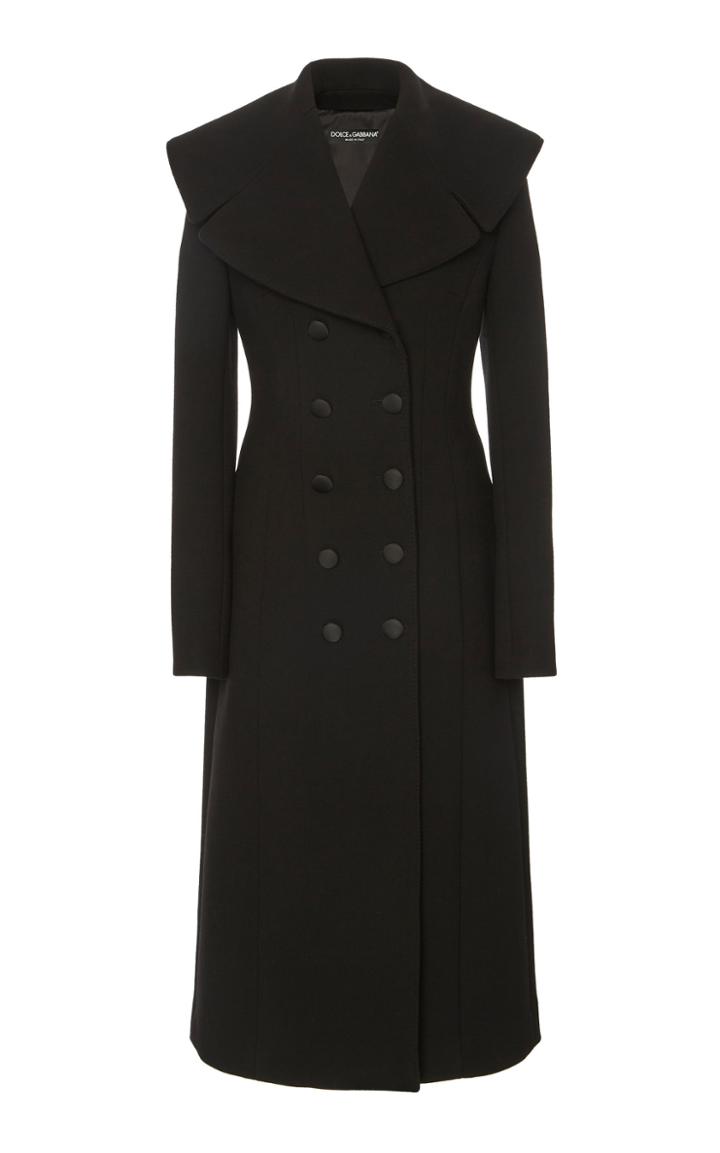 Dolce & Gabbana Oversized Lapel Double-breasted Wool-blend Coat