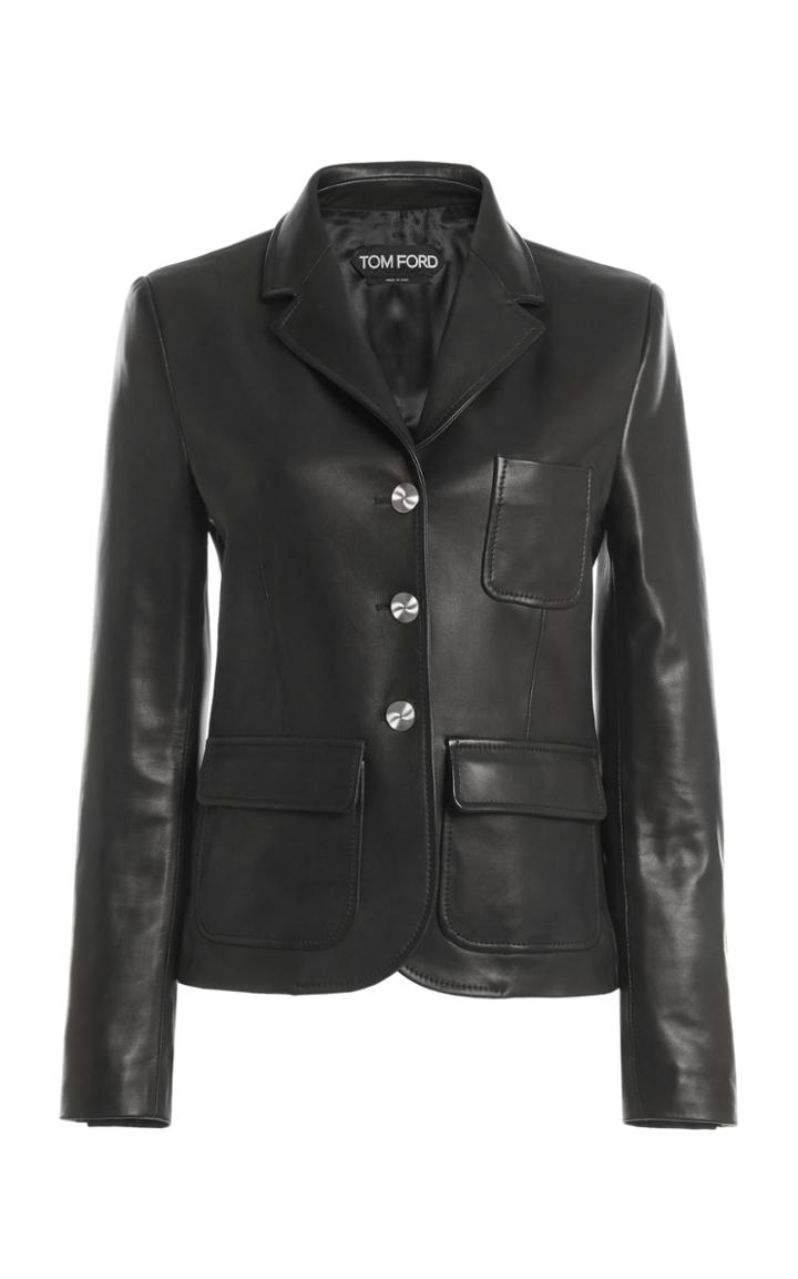 Moda Operandi Tom Ford Single-breasted Cropped Leather Jacket