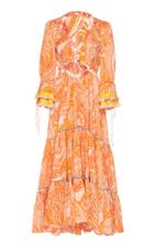 Etro Ruffle-sleeve Silk Maxi Dress