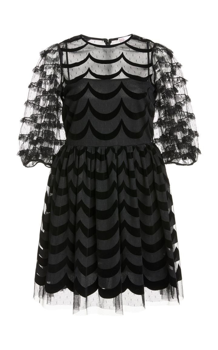 Moda Operandi Red Valentino Striped Devore Mini Dress