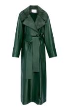 Oscar De La Renta Leather Trench Coat