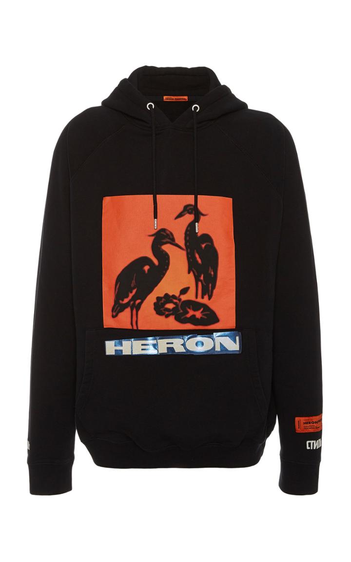 Heron Preston Logo-embellished Cotton Hooded Sweatshirt Size: S
