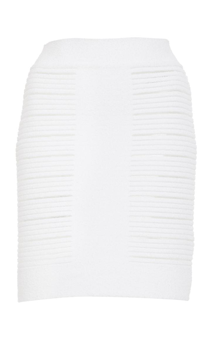 Balmain Medical Stripe Crepe Skirt