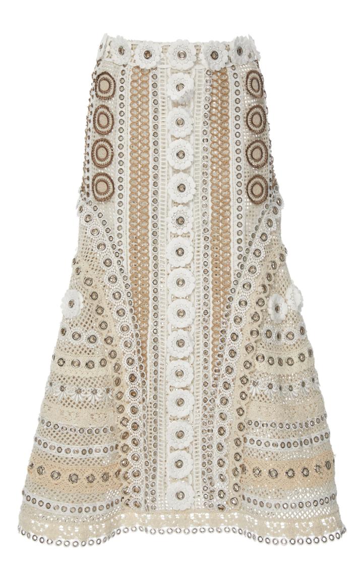 Jonathan Simkhai Gladiator Embellished Trumpet Skirt