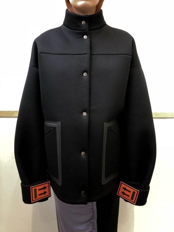 Off-white C/o Virgil Abloh Short K-way Oversized Neoprene Jacket