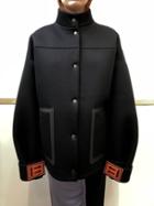 Off-white C/o Virgil Abloh Short K-way Oversized Neoprene Jacket