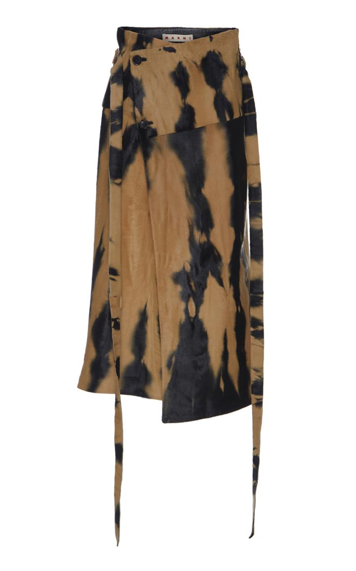Marni Pony Hair Wrap Skirt
