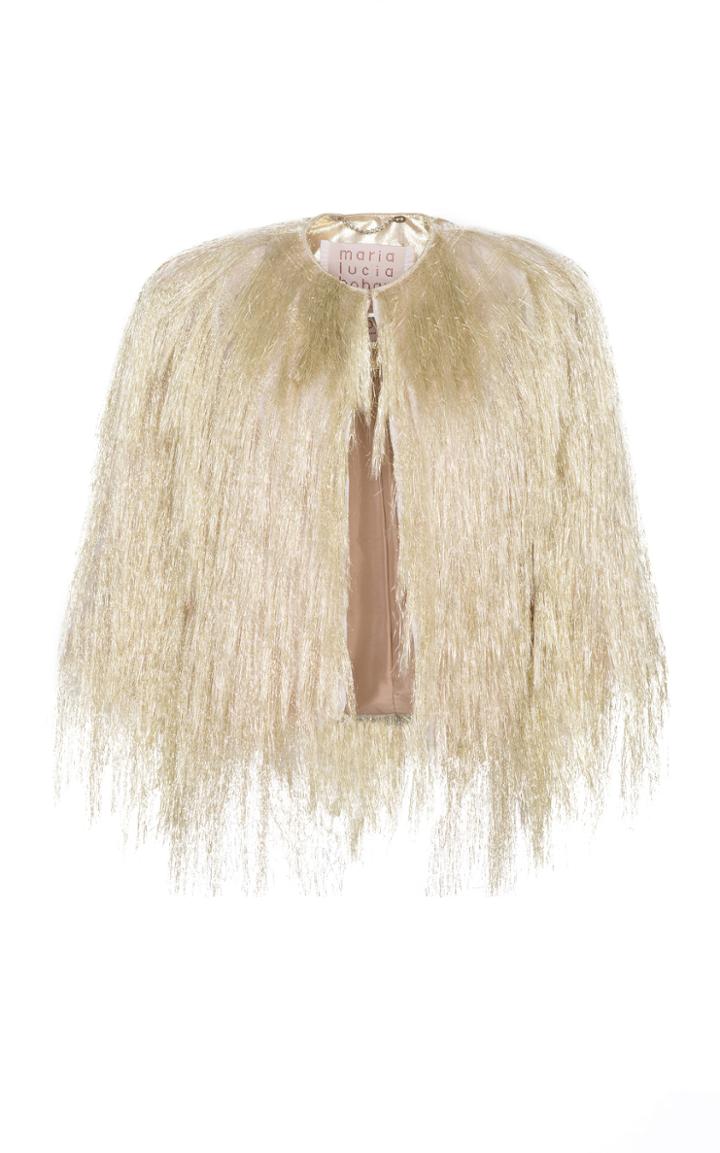 Maria Lucia Hohan Amal Metal Fringe Coat