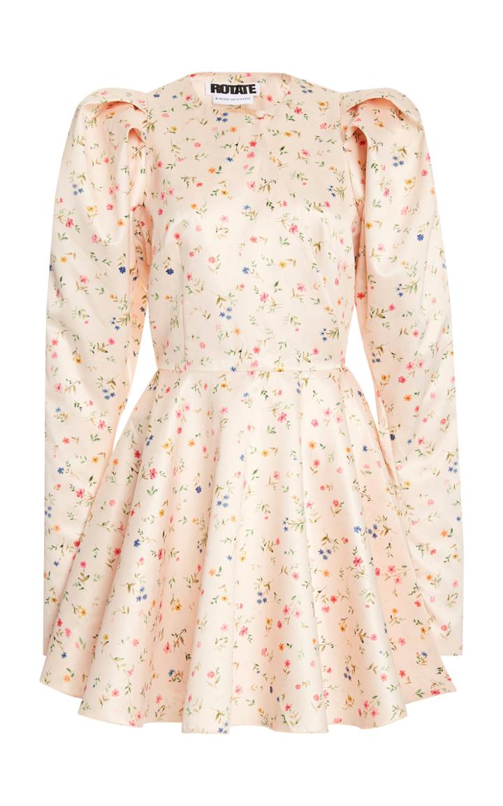Rotate Pauline Floral Puff-sleeve Mini Dress