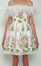 Moda Operandi Giambattista Valli Floral Embroidered Off-the-shoulder Dress