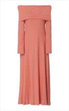 Moda Operandi Rosetta Getty Banded Off The Shoulder Long Sleeve Dress Size: Xs