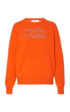 Moda Operandi Lingua Franca Everyday I'm Hustlin' Cashmere Crew Sweater With Elect