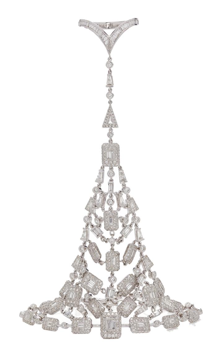 Shay Pave Baguette Cluster Hand Chain
