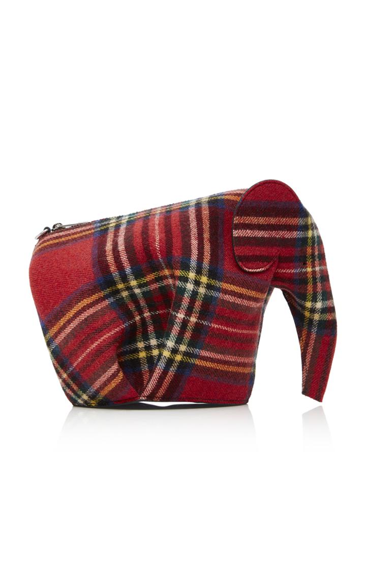 Loewe Tartan Elephant Mini Bag