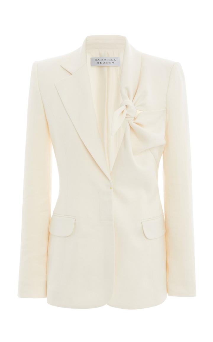 Moda Operandi Gabriela Hearst Oslo Knotted Linen Blazer