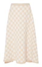 Adam Lippes Checkerboard Wool Cashmere Midi Skirt