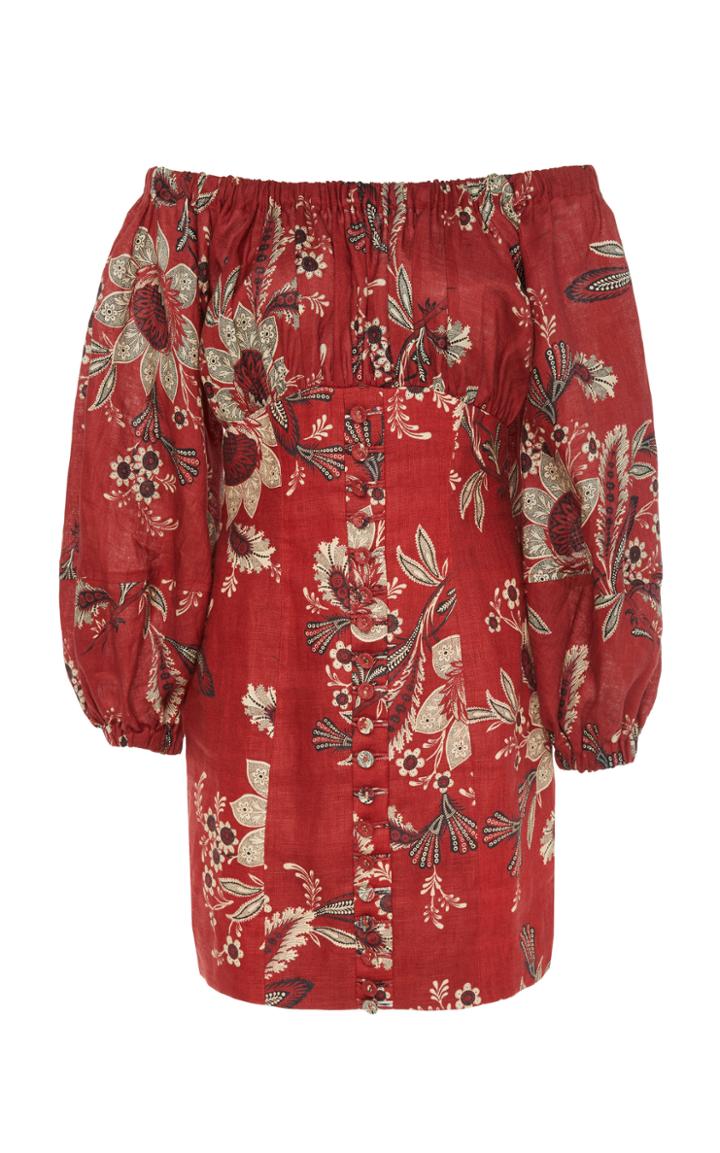 Zimmermann Juno Cotton Off-the-shoulder Dress