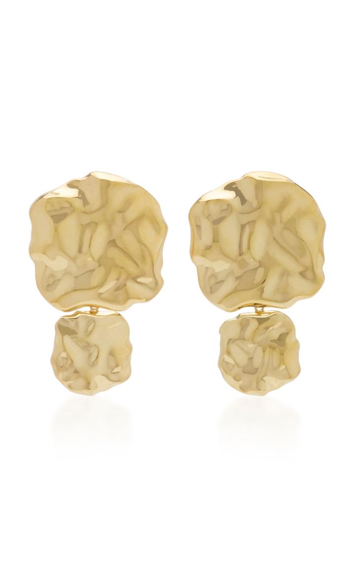 Joanna Laura Constantine Gold-plated Hammered Drop Earrings