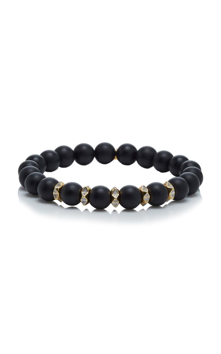 Sydney Evan Black Onyx And Pyramid Robelle Bracelet