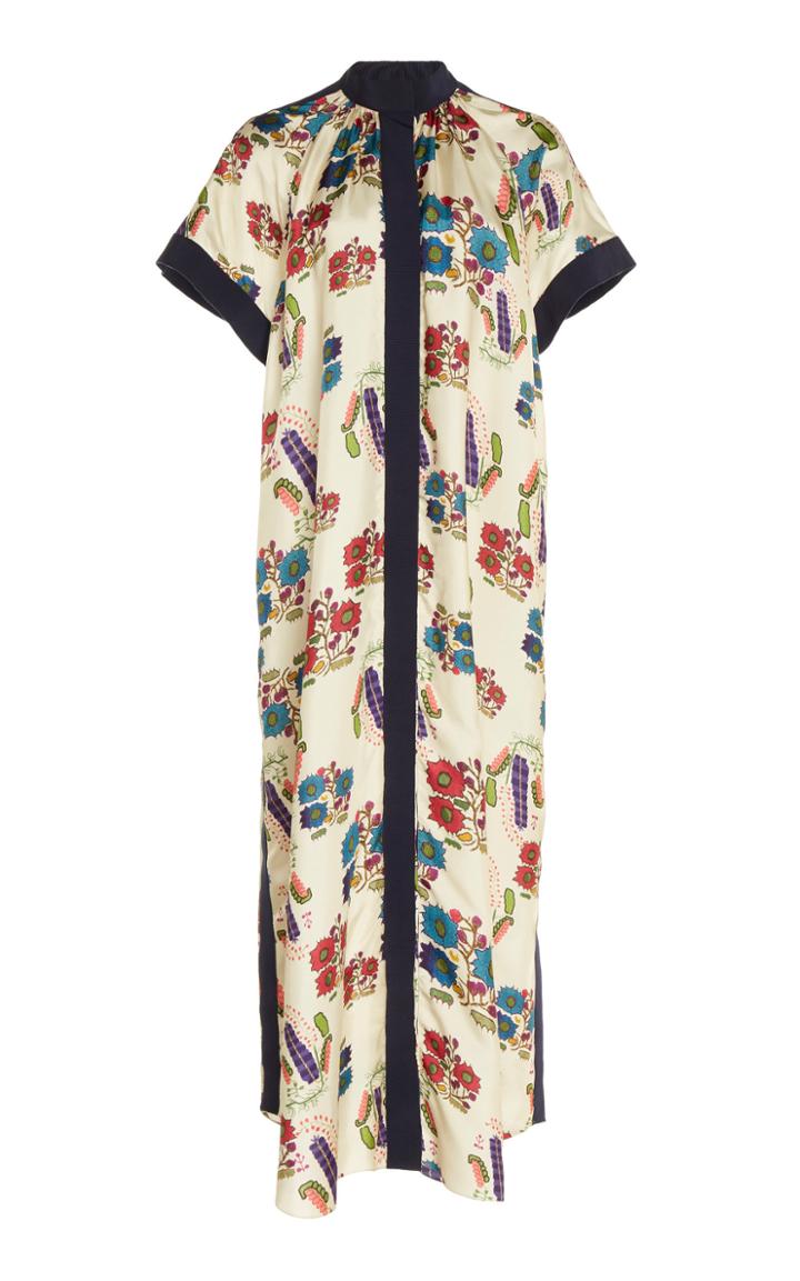 Maison Rabih Kayrouz Floral Printed Twill Flowers Caftan