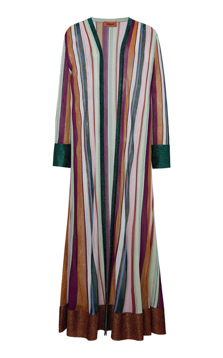 Moda Operandi Missoni Striped Metallic Chiffon Coat Size: 40
