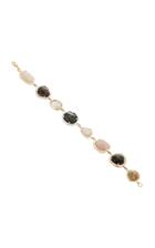 Kimberly Mcdonald One-of-a-kind Petite Geode And Diamond Slice Bracelet Set In 18k Yellow Gold