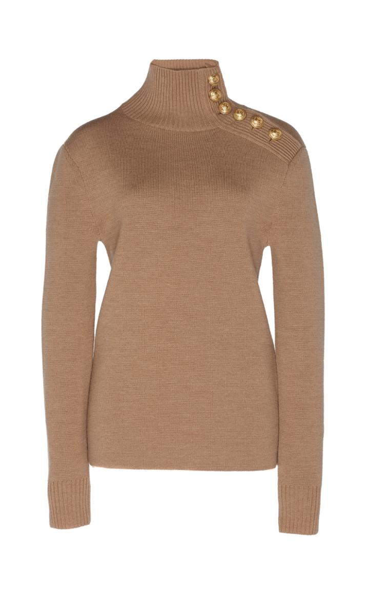 Paco Rabanne Milano Stretch Ribbed Knit Turtleneck