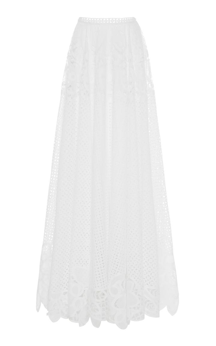 Costarellos Broderie Anglais Maxi Skirt