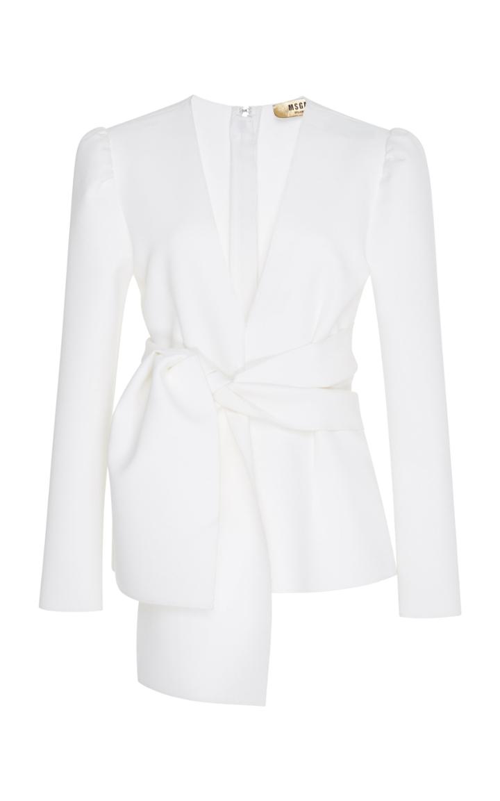 Msgm Elegant Plunging Neckline Blouse