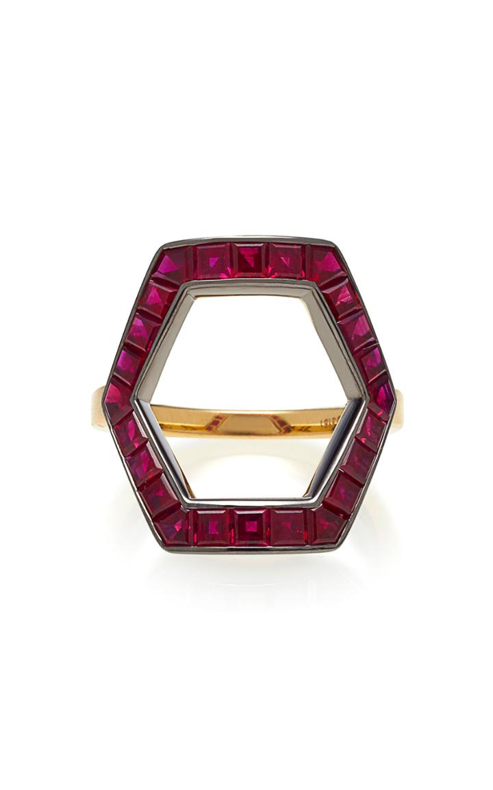 Jessica Mccormack Ruby Hex Ring
