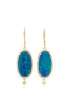 Meira T 14k Gold Opal And Diamond Earrings