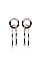 Melis Goral 14k Gold, Onyx And Diamond Earrings