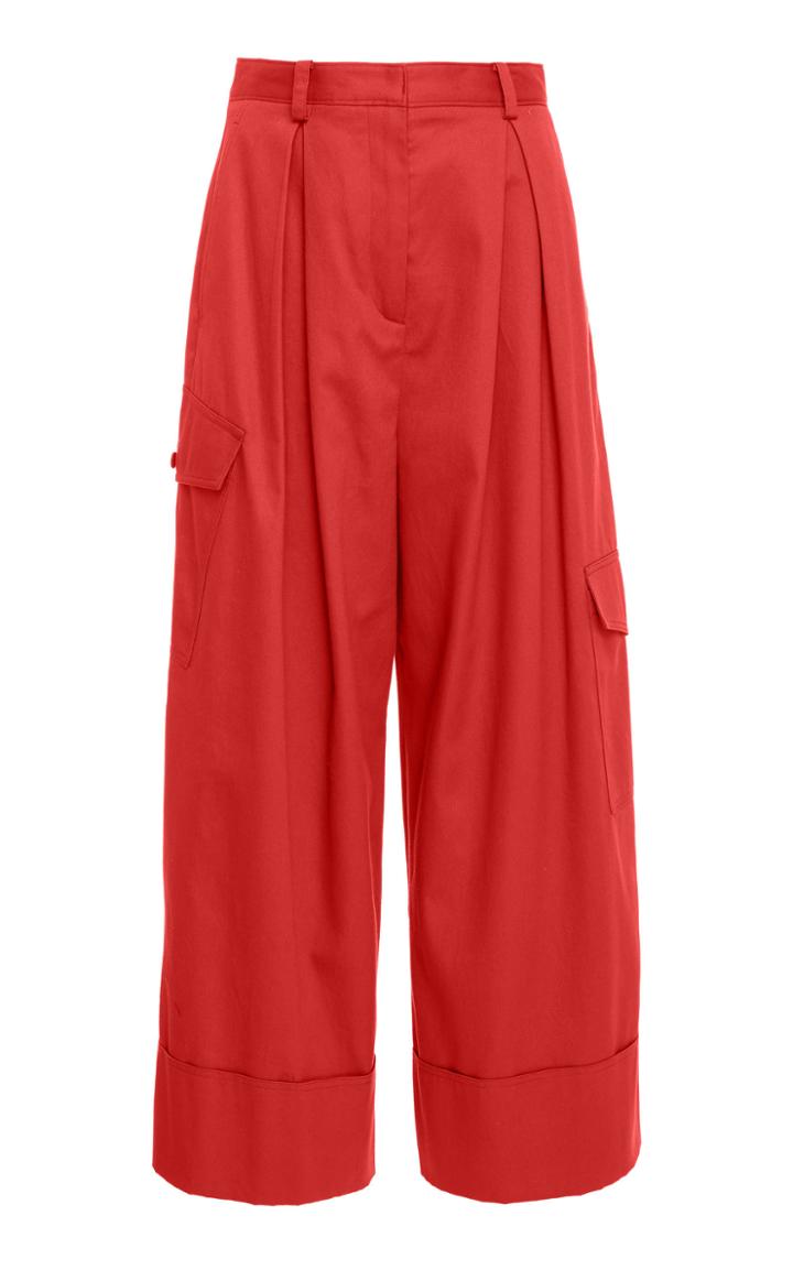 Tibi Harrison Chino Pleated Cargo Pant
