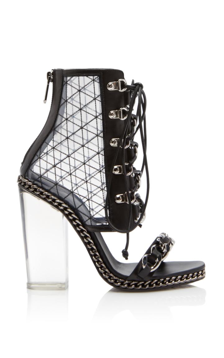 Balmain Diamona Transparent Heel Bootie
