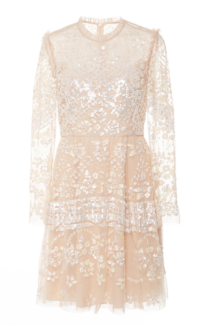 Needle & Thread Aurora Sequin Tulle Mini Dress