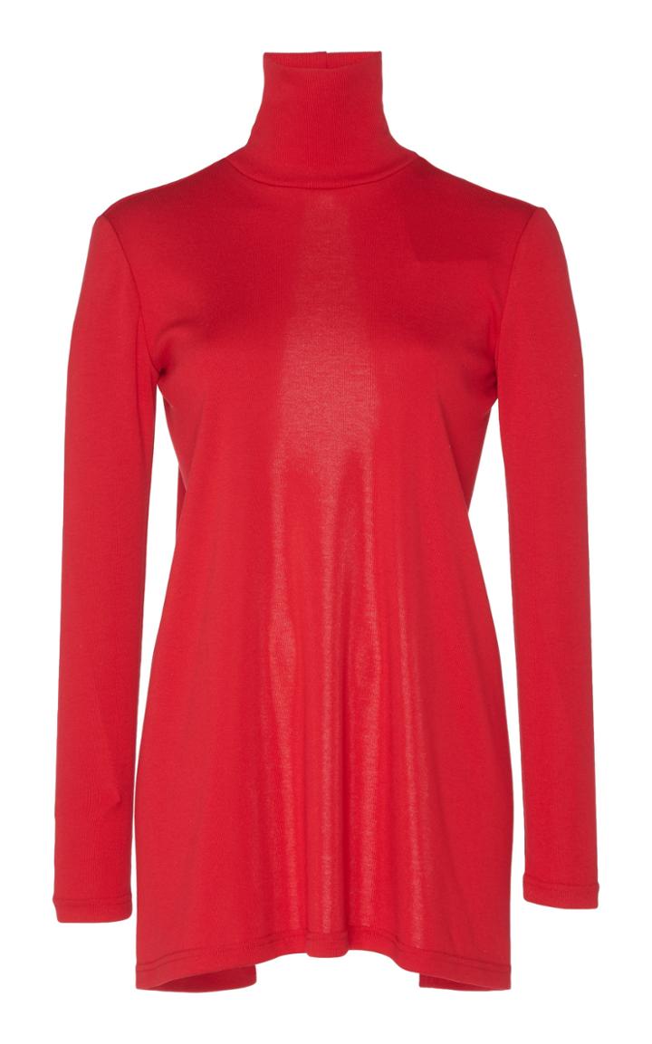 Christopher Esber Open Back Mock Neck Long Sleeve Top