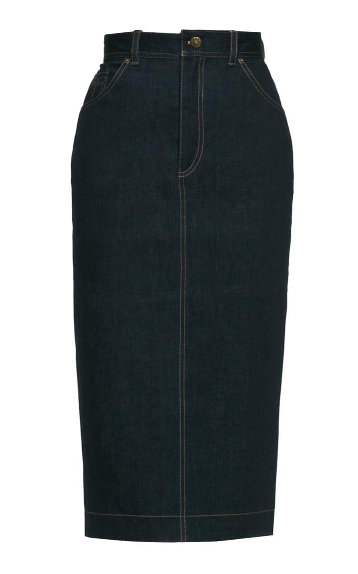 Lena Hoschek Jailhouse Stretch-denim Midi Skirt