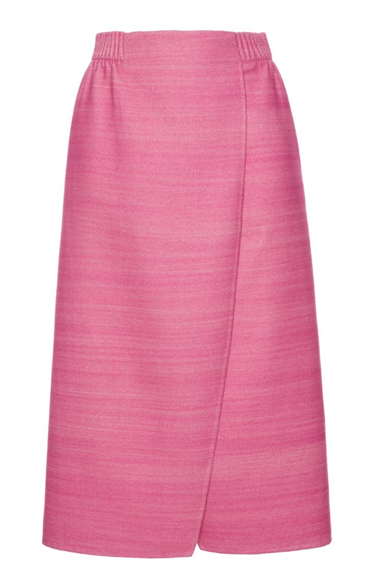 Agnona Painting Print Century Cashmere Skirt