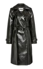 Moda Operandi Apparis Danny Croc-effect Faux Leather Trench Coat