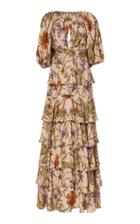 Moda Operandi Johanna Ortiz Despise Your Thoughts Embellished Tiered Maxi Dress Size