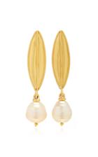 Prounis Laurel Drop Earrings With South Sea Pearl