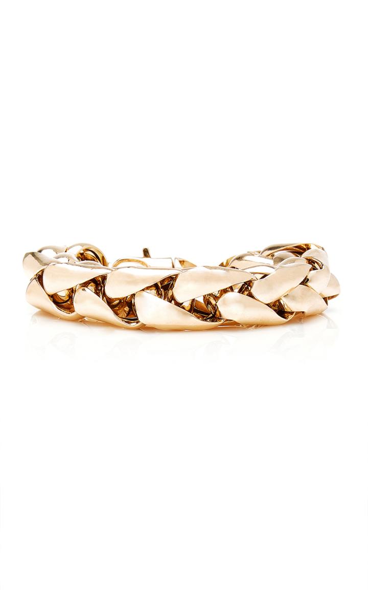 Moda Operandi Lauren Rubinski 14k Yellow Gold Lucky Links Bracelet