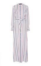 Martin Grant Stripe Collarless Shirt Dress