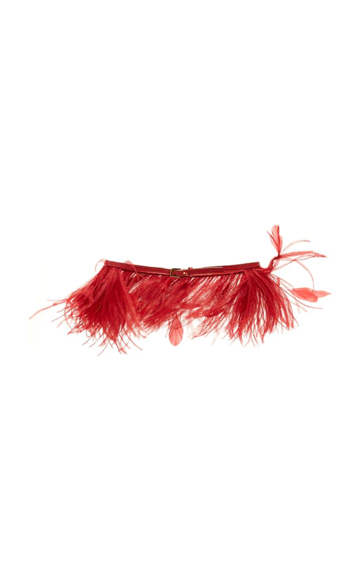 Moda Operandi Altuzarra Feather Trimmed Belt