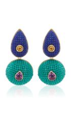 Moda Operandi Maria Frering Blue Study Of Colour Double Drop Earrings