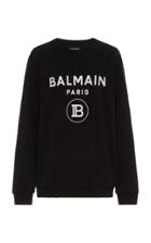 Balmain Logo Cotton Sweatshirt Size: Xs