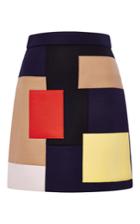 Msgm Mulitcolored Patchwork Wool Skirt